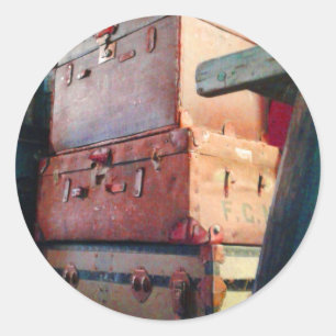 Autocollants vintages de valises