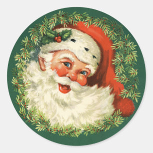 Autocollants Vintages du Père Noël des années 1940