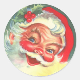 Autocollants Vintages du Père Noël des années 1940
