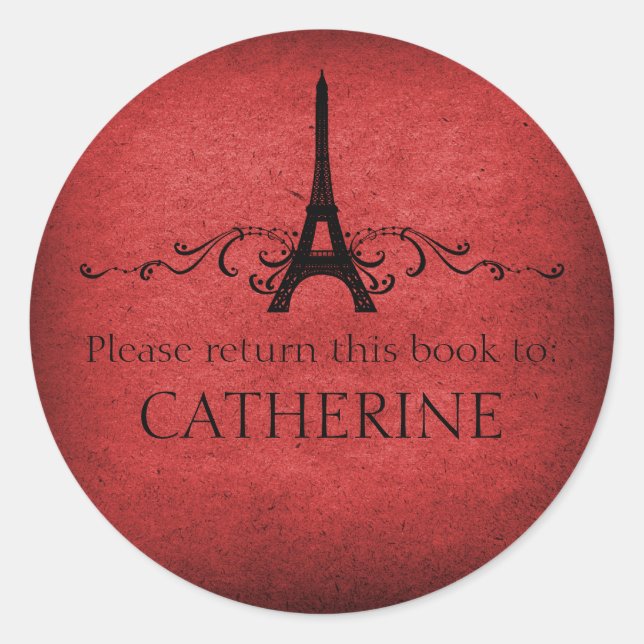 Autocollants vintages, Rouge (Devant)