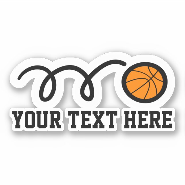 Autocollants vinyles de l'équipe de basket-ball en (Devant)
