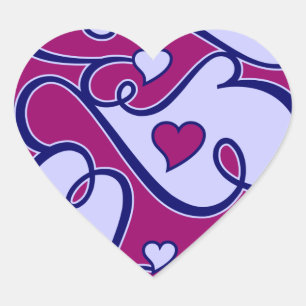 Autocollants Whimsical Hearts