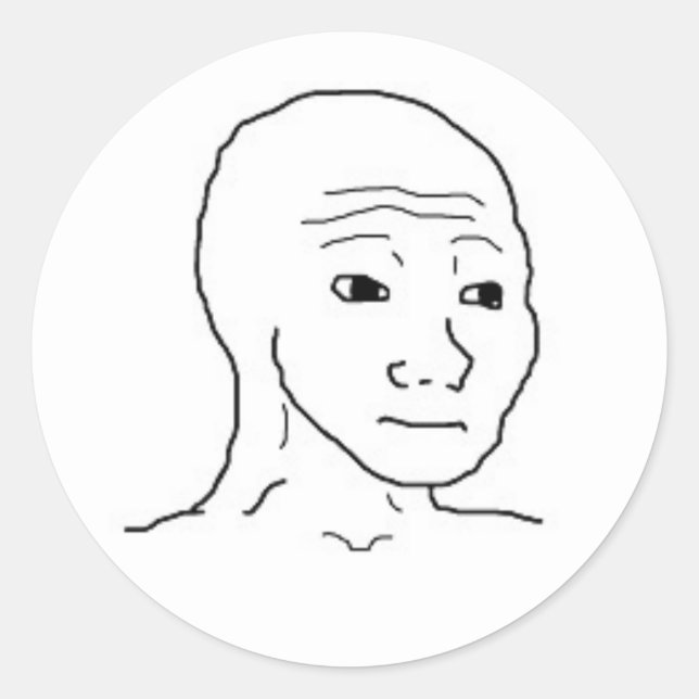 Autocollants Wojak (expression normale) (Devant)