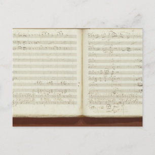 Autograph copy of 'The Magic Flute' Postcard