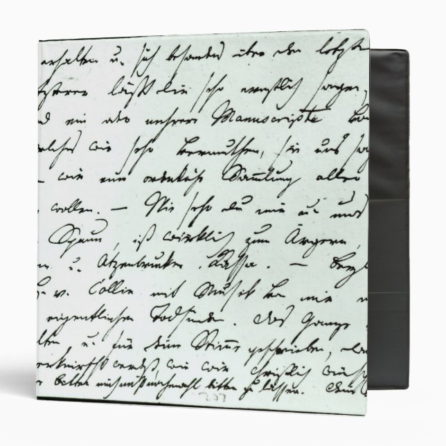 Autograph letter from Franz Schubert Binder (Front/Inside)