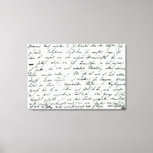 Autograph letter from Franz Schubert Canvas Print