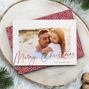 Autograph   Merry Christmas Photo Holiday Card