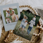 Autograph | Merry Christmas Vertical Photo Foil Holiday Card<br><div class="desc">Send holiday greetings to friends and family in chic style with our elegant photo cards. Design features your favourite vertical or portrait oriented photo with "Merry Christmas" overlaid in shining gold foil hand lettered script. Personalize with your family name and the year in the lower right corner. Add an additional...</div>