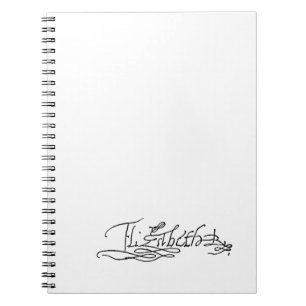 Autograph of Queen Elizabeth I of England Notebook