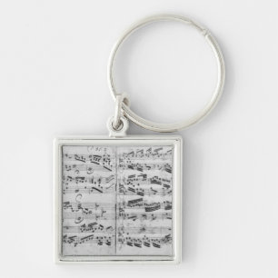 Autograph of the partita 'Sei gegruesset Keychain