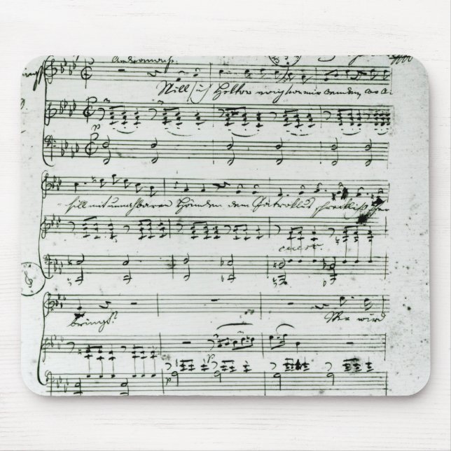 Autograph score for the lied 'Hektors Abschied' Mouse Pad (Front)