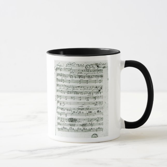 Autograph score for the lied 'Hektors Abschied' Mug (Right)