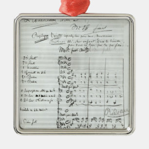 Autograph Score of Act III Metal Ornament