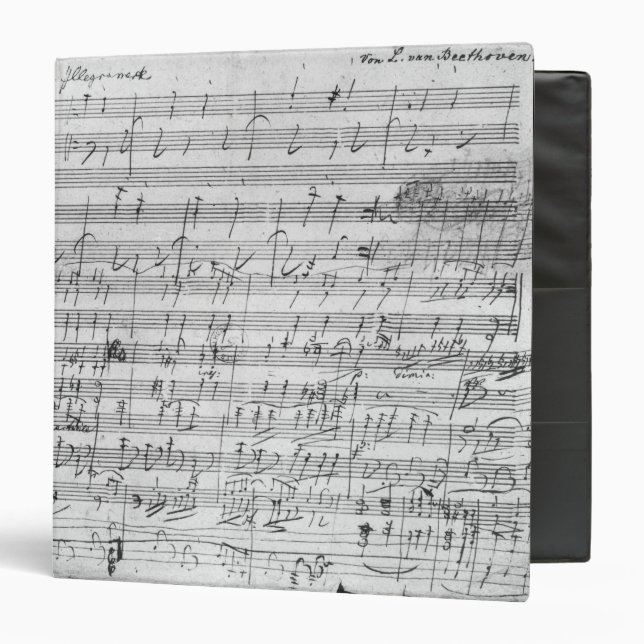 Autograph score sheet for the  Bagatelle opus Binder (Front/Inside)