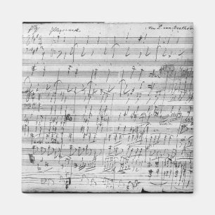 Autograph score sheet for the  Bagatelle opus Magnet