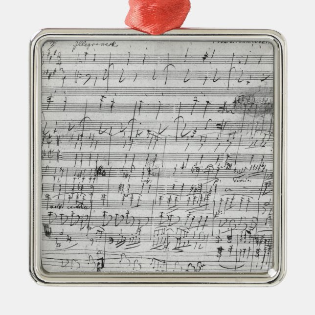 Autograph score sheet for the  Bagatelle opus Metal Ornament (Front)