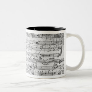 Autograph score sheet for the  Bagatelle opus Two-Tone Coffee Mug