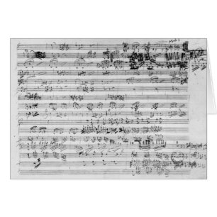 Autograph score sheet for the Trio mi bemol opus