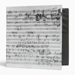 Autograph score sheet for the Trio mi bemol opus Binder