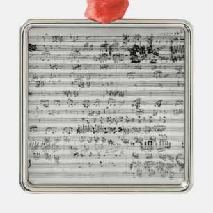 Autograph score sheet for the Trio mi bemol opus Metal Ornament