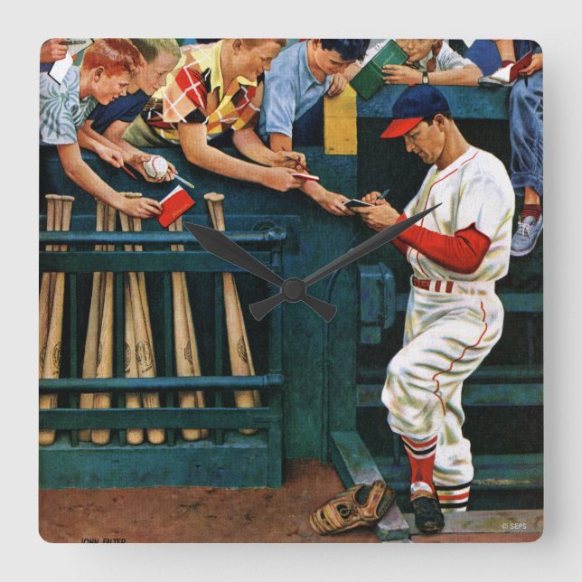 Autograph Session Square Wall Clock (Front)