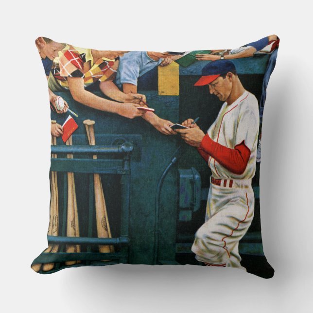 Autograph Session Throw Pillow (Front)