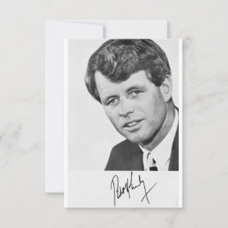 Autographed 1968 Robert Kennedy Campaign Card