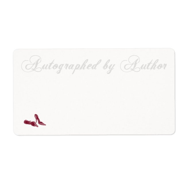 Autographed by Author Bookplate (Front)