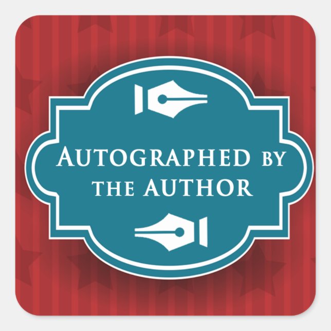 Autographed by the Author Square Glossy Sticker (Front)