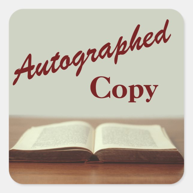 Autographed Copy Book Stickers for Author Signings (Front)