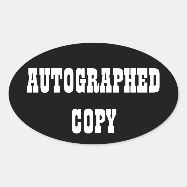 Autographed Copy - Oval Stickers (#10) (Front)