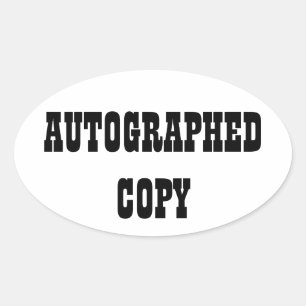 Autographed Copy - Oval Stickers (#9)