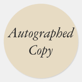 Autographed Copy Sticker