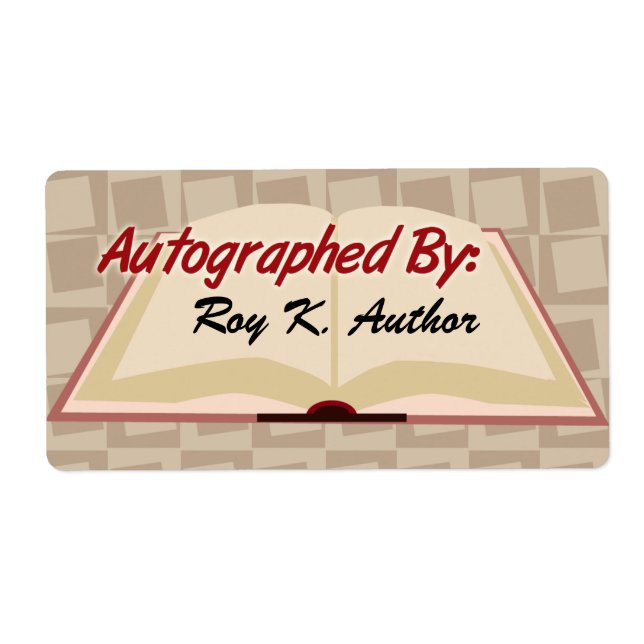Autographié Par Des Étiquettes Personnalisés (Devant)
