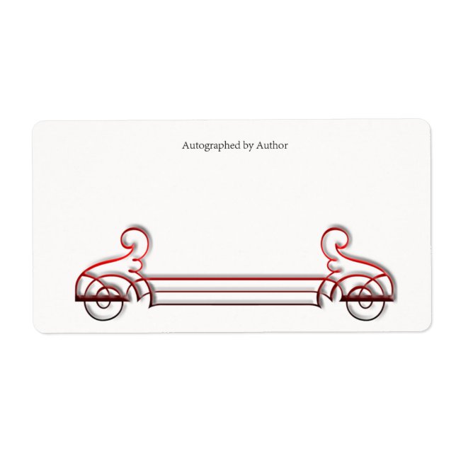 Autographié par la plaque d'écriture de l'auteur (Devant)