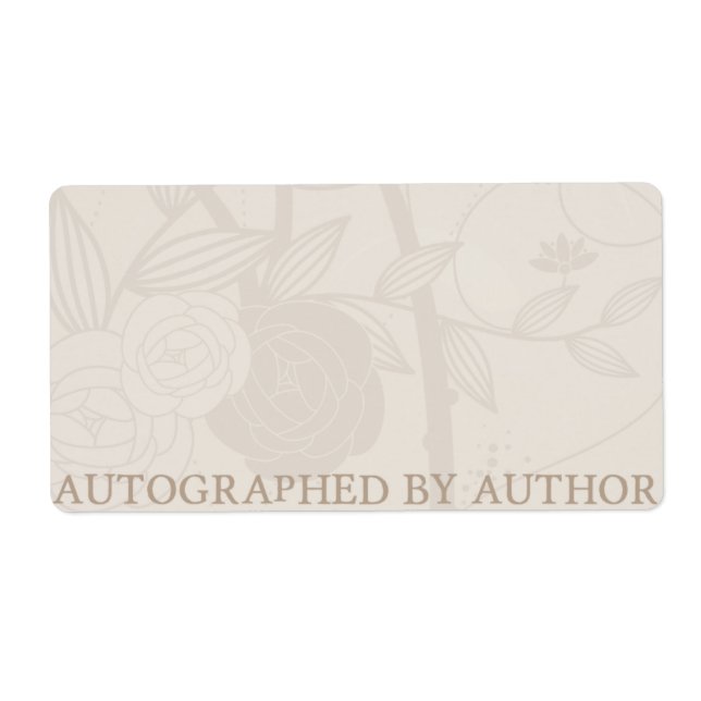 Autographié par l'auteur Bookplate Cream Flower (Devant)