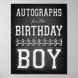 AUTOGRAPHS FOR THE BIRTHDAY BOY Sign Print