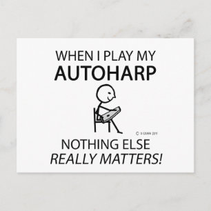 Autoharp Nothing Else Matters Postcard