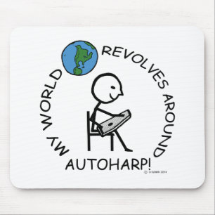 Autoharp - World Revolves Around Mouse Pad
