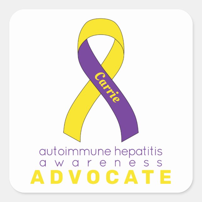 Autoimmune Hepatitis Advocate White Square Sticker (Front)
