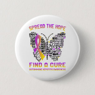 Autoimmune Hepatitis Awareness Month Ribbon Gifts 2 Inch Round Button