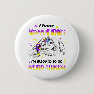Autoimmune Hepatitis Awareness Month Ribbon Gifts 2 Inch Round Button