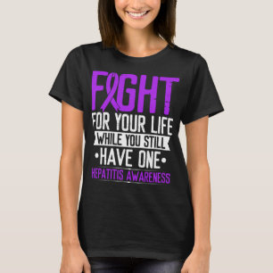 Autoimmune Hepatitis your Life Purple Ribbon T-Shirt