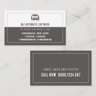Automatic Car Wash Services   Professional Business Card