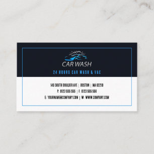 Automatic Car Wash Services Professional Business Card