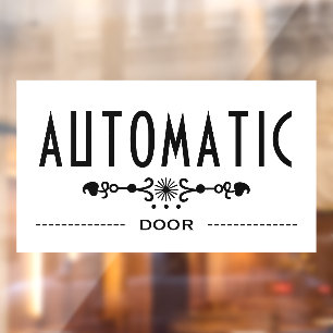 Automatic Door Sign, Window Cling