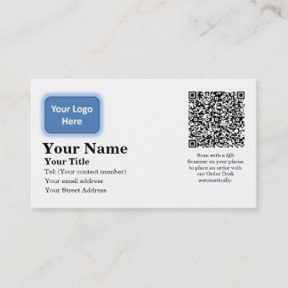 Automatic Email Order Business Card