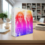 AUTOMATIC Filter of Your Photo & Monogram - Miami Binder<br><div class="desc">Add square photos to create a unique and personal gift. A fun way to make a trendy keepsake. If you need to adjust the pictures,  click on the customize tool to make changes.</div>