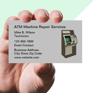 Automatic Teller Machine Repair Services Business Card
