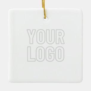 Automatically Lighten Logo For Background Ceramic Ornament